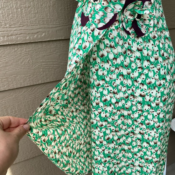 Anthropologie Moulinette Soeurs silk dress tulip floral print women’s size 6 - Picture 6 of 16